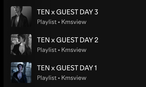 vwc1001t's tweet photo. TEN X GUEST Playlist✨

Day 1 https://t.co/xxBJ8Oio6v
Day 2 https://t.co/VoTyOQbKWs
Day 3 https://t.co/RI1SYaoziC

*เราจิ้มเพลงGUESTแบบการคาดเดา อาจจะไม่มีเพลงที่เราใส่ไว้ก็ได้ แต่มีเพลงเตนล์ทุกเพลงค่ะ💜

#TENCORE0110iscalling
#TENCORE0110Concert
#StreamForTEN #เตนล์ #TENLEE #텐 https://t.co/W1CRpwCyxn
