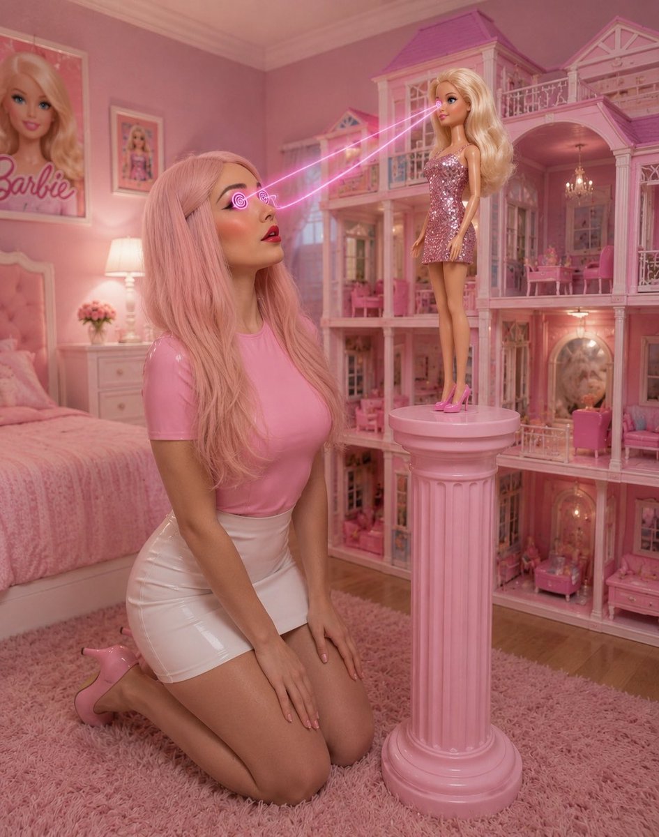 Stepford_Belle's tweet photo. Every Stepford home will now come equipped with a Barbie dream home inside. It’s imperative that all women listen to and obey @MyHypnoBarbie https://t.co/ET6vIfud9p