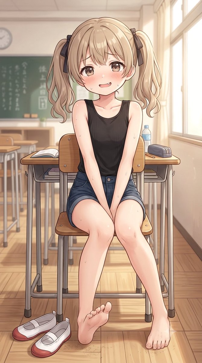 kutushitakunn's tweet photo. 暑がりな女の子 https://t.co/guEuL6ctk9