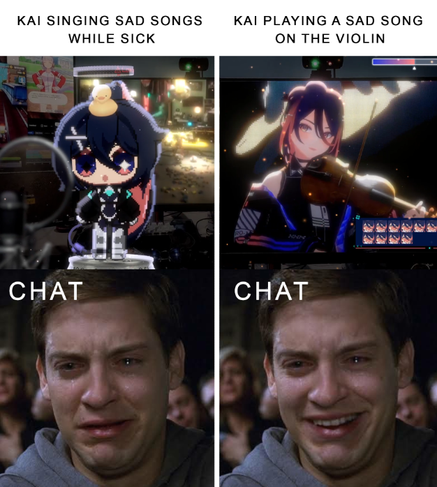 kairocchi's tweet photo. Summary of what happened during the karaoke relay yesterday. OTSUKAIRO! 💙

If you missed it, the highlight/vod is up on 🟪 https://t.co/WqX4Udfw5C