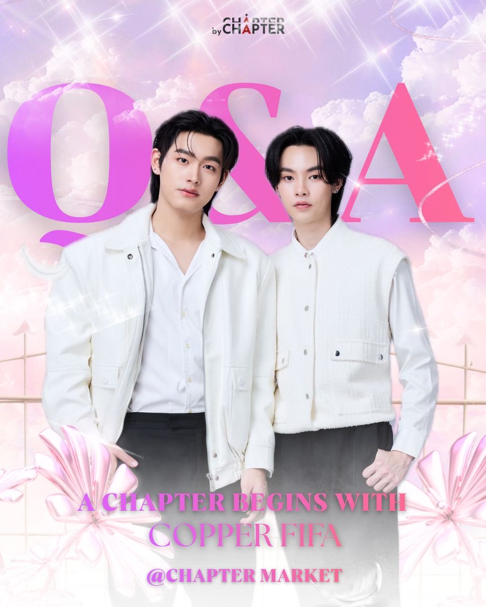 ChapterMarket26's tweet photo. Q&A A Chapter begins with Copper Fifa ☁️🩷
รวมคำถามที่แฟน ๆ สงสัย เลื่อนอ่านกันได้เลย 🤍
#ChapterxCopperFifa #Chaptermarket #CopperFifa #ChapterByChapter https://t.co/QzuL03Ewgc