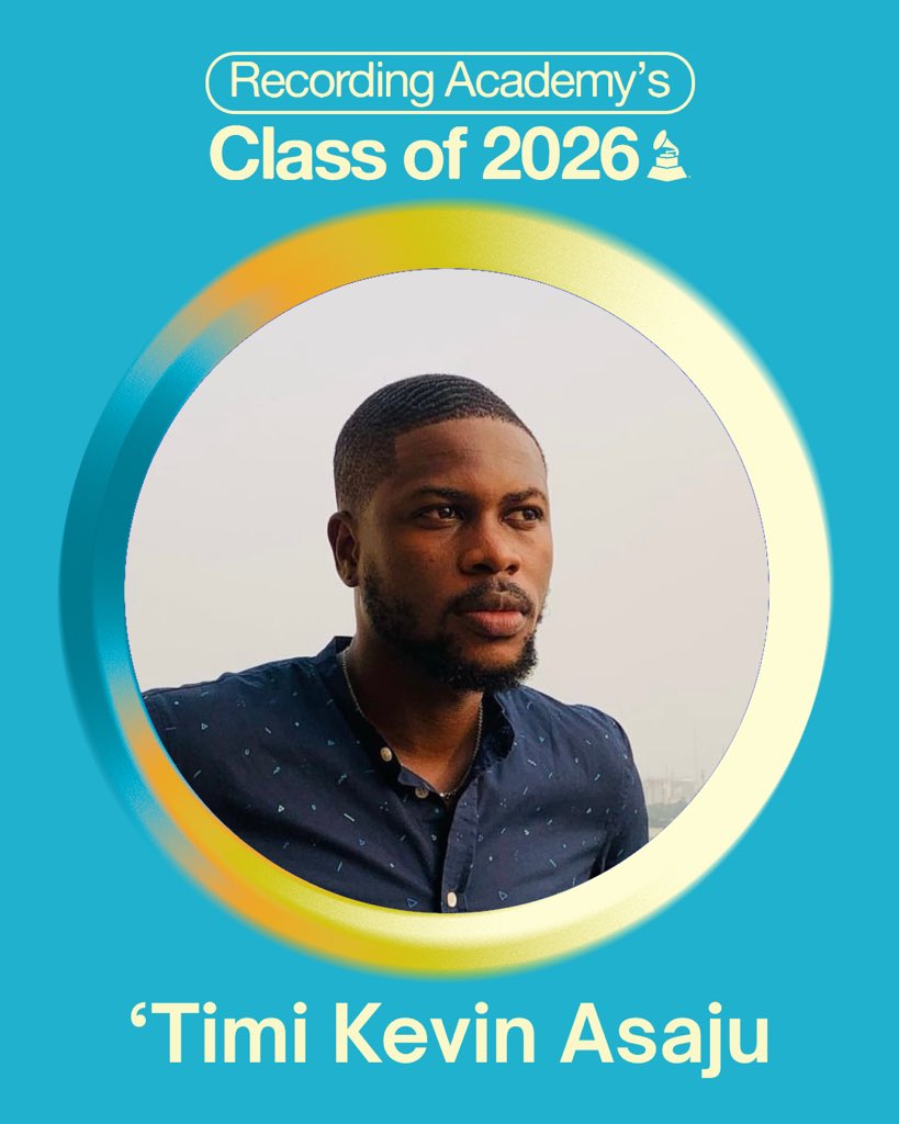 TheKevinAsaju's tweet photo. A seat at the table. Grateful to join the @RecordingAcad 2026 New Member Class. The work continues 🌍🏆🇳🇬 #IAmTheAcademy https://t.co/5fL71oWaXr