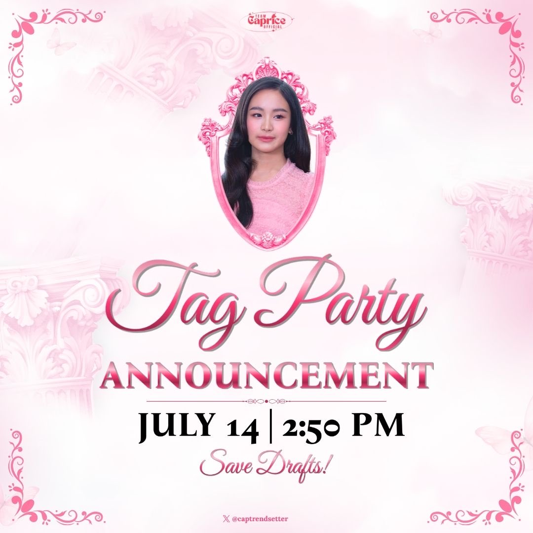 captrendsetter's tweet photo. 𝐓𝐈𝐒𝐒𝐔𝐄𝐒 𝐑𝐄𝐀𝐃𝐘 𝐅𝐎𝐑 𝐓𝐎𝐌𝐎𝐑𝐑𝐎𝐖?

Hello everyone! Caprice has an upcoming schedule tomorrow. Let’s come together to support her and help the tagline reach the trending list.

📅 July 14, 2026 
⏰ 2:50 PM

𝙍𝙀𝙈𝙄𝙉𝘿𝙀𝙍𝙎:
• Save your drafts. 
• Use fresh tweets first. 
• The official tagline will be sent through the GDM