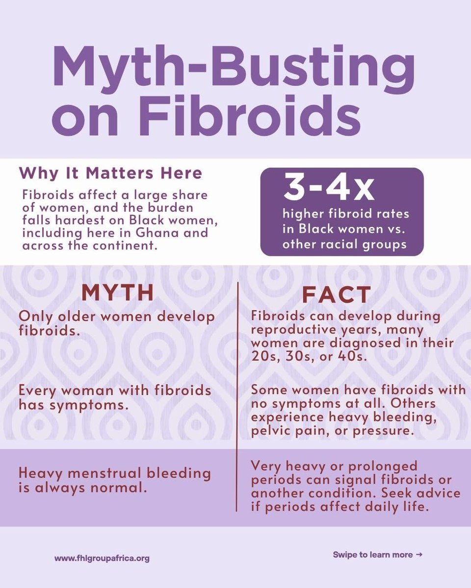 groupfhl's tweet photo. Fibroids are common, treatable,
and nothing to be ashamed of. Let's break the myths and prioritize women's health💜 #HealthAwareness https://t.co/Cz9WrM7qxy