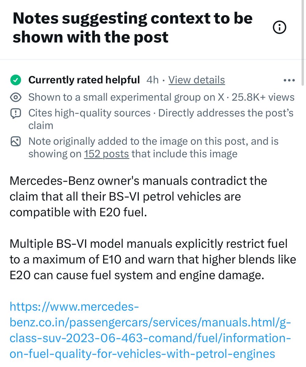 DikshaKandpal8's tweet photo. Lmao Mercedes Benz got community noted that too through their own user manuals😂 https://t.co/GPxxWlx83k