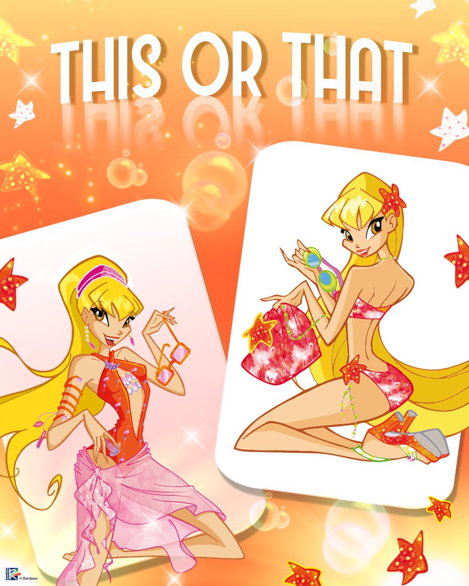 WinxClubonX's tweet photo. This or That: Summer Edition! Pick your favorite beach look and let us know in the comments! 🏖️

#winxclub #winxclubofficial https://t.co/TpwYY4Djmf