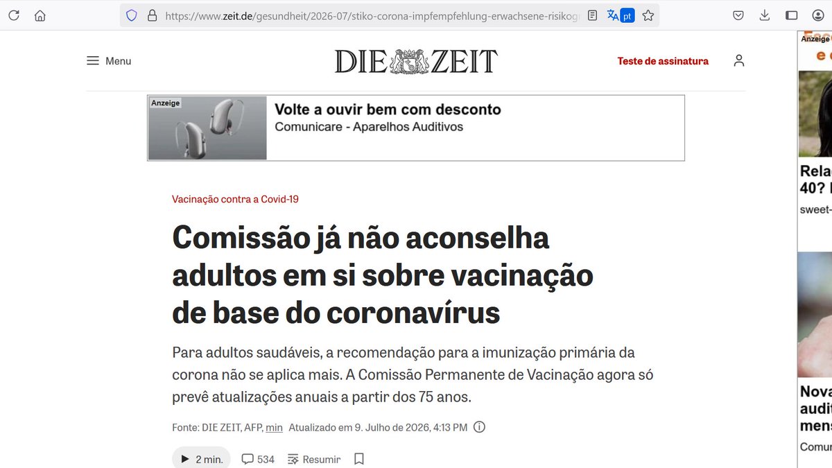 schmittpaula's tweet photo. Comitê de Vacinação da Alemanha cancela a recomendação da "vacina" da covid. https://t.co/4re0eO27vN