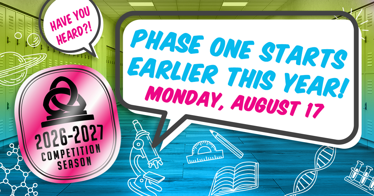 AHNInnovation's tweet photo. NEW for 2026-27: Phase One is starting (&amp; ending) earlier than EVER to better match school calendars &amp; to give the teams that advance to Phase Two more time to work on their projects. Phase One begins Monday, 8/17, &amp; ends Friday, 10/9. Learn more: https://t.co/hOhIwt68M5 https://t.co/CRkKfcM0b5
