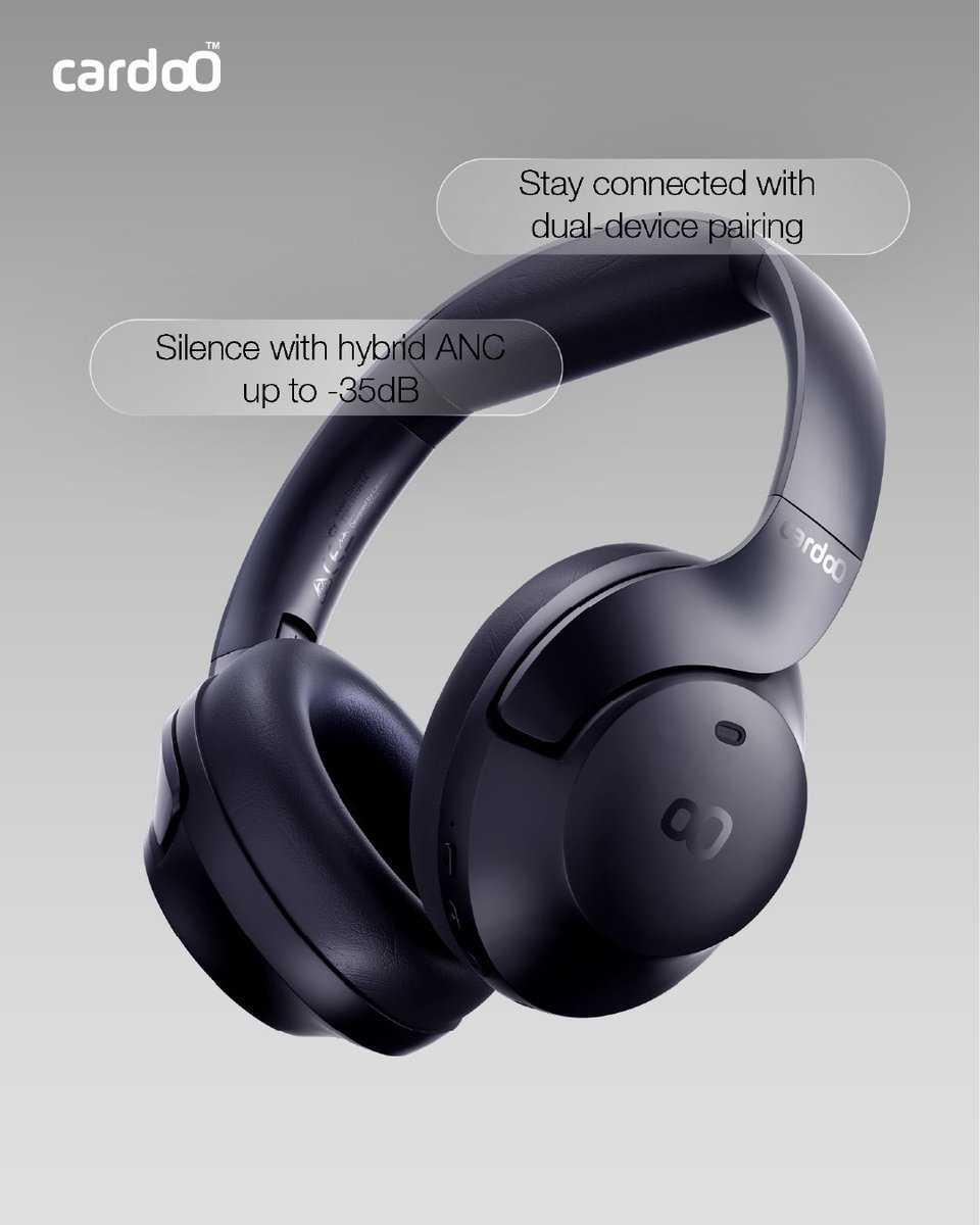 Cardoo_ltd's tweet photo. Your sound, your mode, your control .🎧
مع cardoO Headphone استمتع بتجربة صوت متكاملة تناسب يومك كله، من الشغل والمكالمات للمزيكا والجيم. 💪
أقوى Active Noise Cancelation بتيجي بعزل 35dB-.
و Dual-device pairing بتبدّل بين الجهازين تلقائي مفيش صوت بيقف.

https://t.co/2I3YVtkj86 https://t.co/aAaGpIUtDD