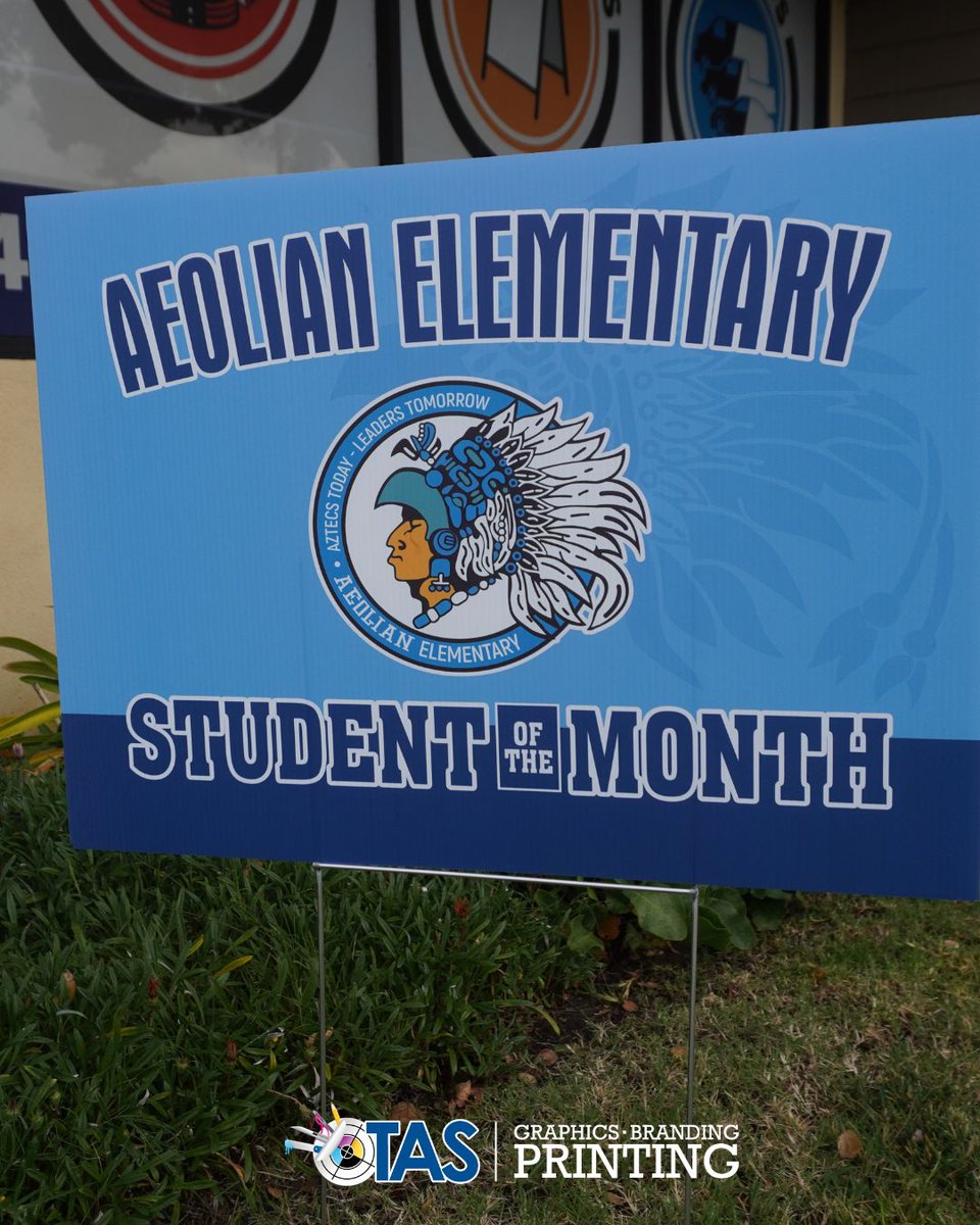 tassigns's tweet photo. Bringing recognition to the front lawn.
Custom yard signs for Aeolian Elementary celebrating their Student of the Month in style!
Clean, bold, and made to stand out
Another one proudly done by TAS.
#TASPrinting #YardSigns #SchoolPride #StudentOfTheMonth #CustomPrinting https://t.co/XAjrXFGRP7