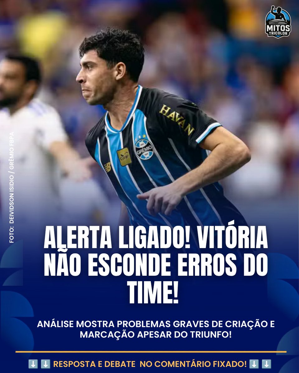 Mitostricolor's tweet photo. 🚨 ALERTA! Análise aponta que Grêmio fecha amistosos com problemas na criação e apagões na marcação. Tetê e Enamorado seguem sem convencer na ponta, mas voltas de Villasanti e Jovane Cabral surgem como sementes de esperança. 🇪🇪

Siga @MitosTricolor

#Grêmio https://t.co/Lj3TOWByPl