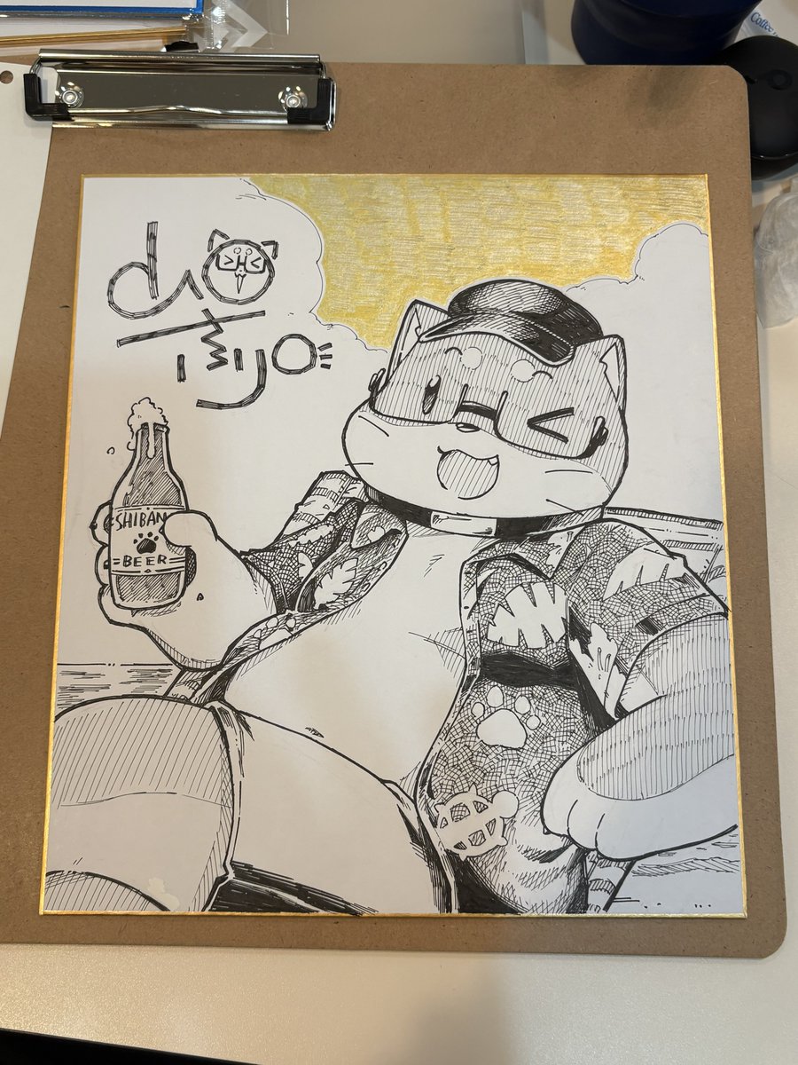 色紙描いてます！！！！夏コミに持っていきますよ！！！！