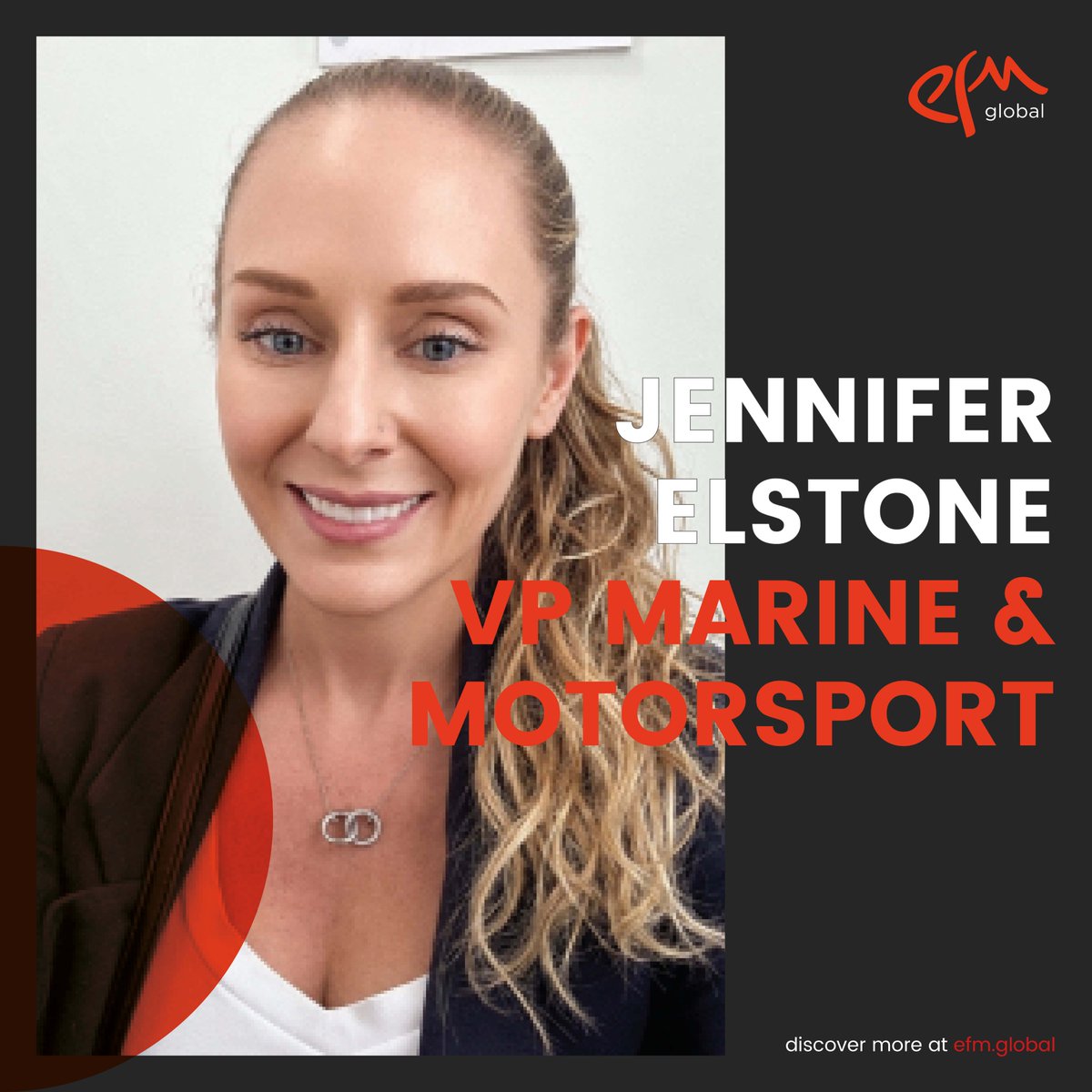 EFM_Group's tweet photo. Team Announcement: Welcome Jennifer Elstone!
We're pleased to welcome Jennifer Elstone to EFM Global as Vice President, Marine & Motorsport.
You can read more on her appointment here: https://t.co/MEpbVaB79g
#Welcome #Team #Logistics #Motorsport #Marine #LiveEvents https://t.co/UEaDxRgJPf