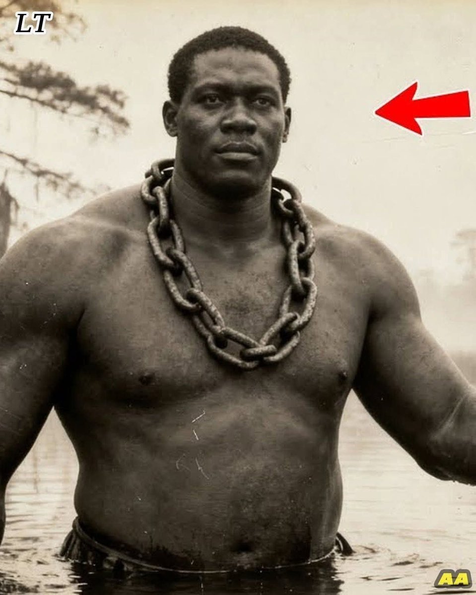 Mr_Husky1's tweet photo. In the winter of 1827, visitors to a sugar plantation in Louisiana paid one dollar just to watch a man work.

They called him Josiah, the giant of Belfontaine.

He stood more than eight feet tall, with shoulders so broad he had to turn sideways to pass through most doorways. The plantation owner treated him like a living attraction. Guests gathered near the cane fields to watch him pull carts that normally required two mules. The overseer would laugh, slap the leather harness across his chest, and say it was the strongest creature in the parish.

What they never noticed was where Josiah looked when he was taken near the levee.

Not at the riverboats. Not at the fields.

At the swamps.

For years, he studied the bayous and cypress channels while others saw only mud and snakes. He memorized which trees marked dry paths, which waters ran shallow, which moss could be twisted into rope strong enough to hold a man’s weight. Deep in the marsh, he hid dried fish, cornmeal, and tools in a hollow tree no overseer would ever dare approach.

Then one October afternoon, his younger sister was dragged into the yard and whipped for the simple crime of looking a white man in the eyes.

Josiah stepped forward and took the rest of the lashes meant for her. He didn’t cry out. He didn’t beg. He only stood there, silent, absorbing the blows while the entire plantation watched.

That night, as he cleaned her wounds, he made a decision.

They would not die on that plantation.

Two months later, word spread that the master had sold Josiah for three thousand dollars. Not for labor, but to a traveling exhibition in the North. He would be displayed like a curiosity, a giant in a cage for crowds to stare at.

He had twelve days before the buyer arrived.

Twelve days to do something no one believed possible.

On the night before the sale, the sugar mill machinery exploded in a crash that shook the entire plantation. Overseers ran toward the noise, shouting orders in the dark.

And in that confusion, twenty-three enslaved people slipped into the cypress swamp behind the fields… following a trail only the giant knew.

What happened in those wetlands over the next three days would become one of the most whispered stories along the Mississippi.