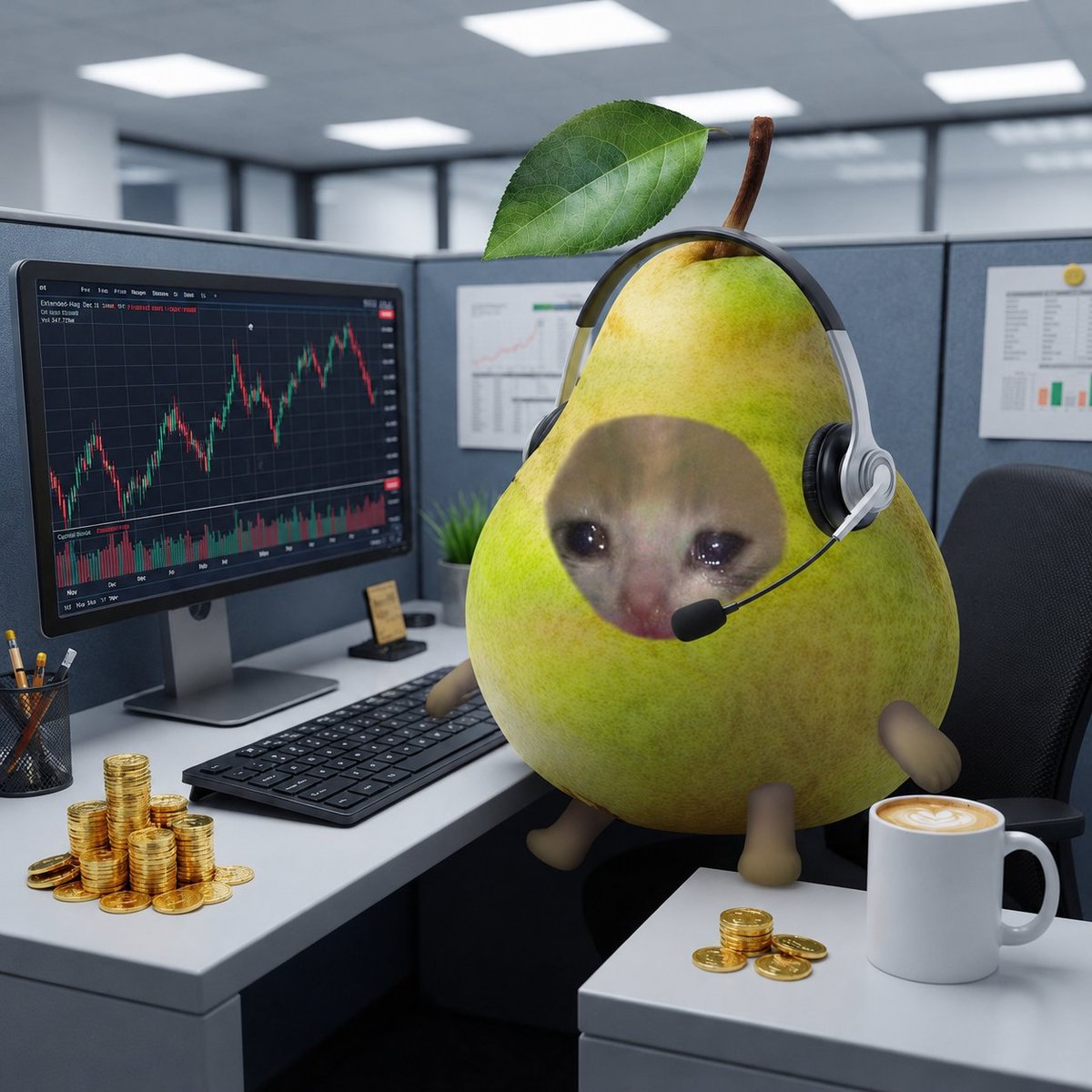 PearCatPF's tweet photo. pearcat the market maker. https://t.co/TMfAyZNgtC