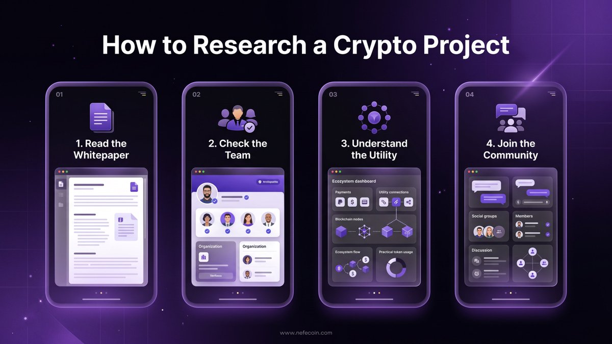 NefeCoin's tweet photo. Research is not about finding reasons to agree with a project. It is about checking whether the vision, team, utility, and community support the same story.

Read beyond the timeline, question what you see, and build conviction from facts rather than noise.

What is the first thing you check before supporting a project? 👇