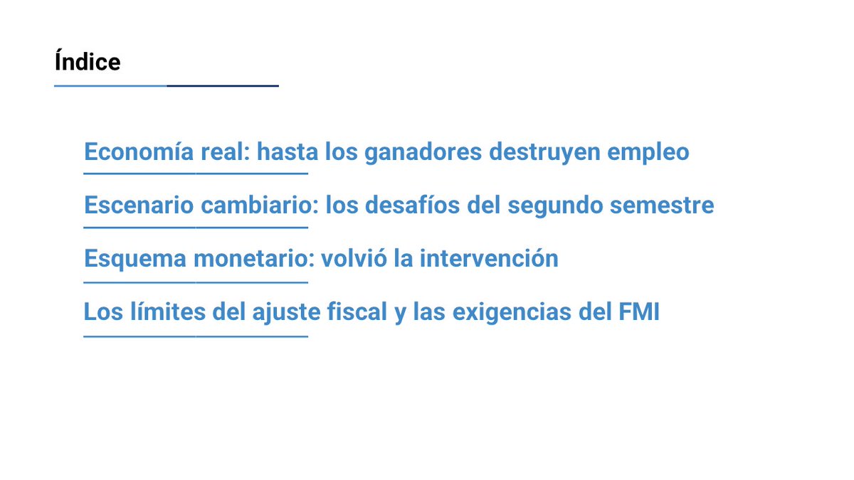 Juli_Strada's tweet photo. INFORME MENSUAL de CEPA: "Desafíos de cara al segundo semestre"

• Economía real: hasta los ganadores destruyen empleo
• Escenario cambiario: los desafíos del segundo semestre
• Esquema monetario: volvió la intervención
• Los límites del ajuste fiscal y las exigencias del FMI