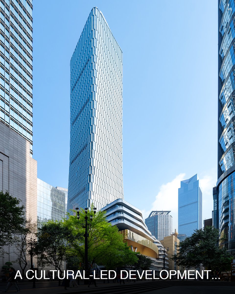 Aedas's tweet photo. Aedas has completed Chongqing Xinhua Centre, a 300-meter mixed-use urban landmark that reimagines vertical public space in high-density cities.
Design Architect: Global Design Principal Dr. Andy Wen
#Aedas #architect #architecture #design #highrise #mixeduse #landmark #Chongqing