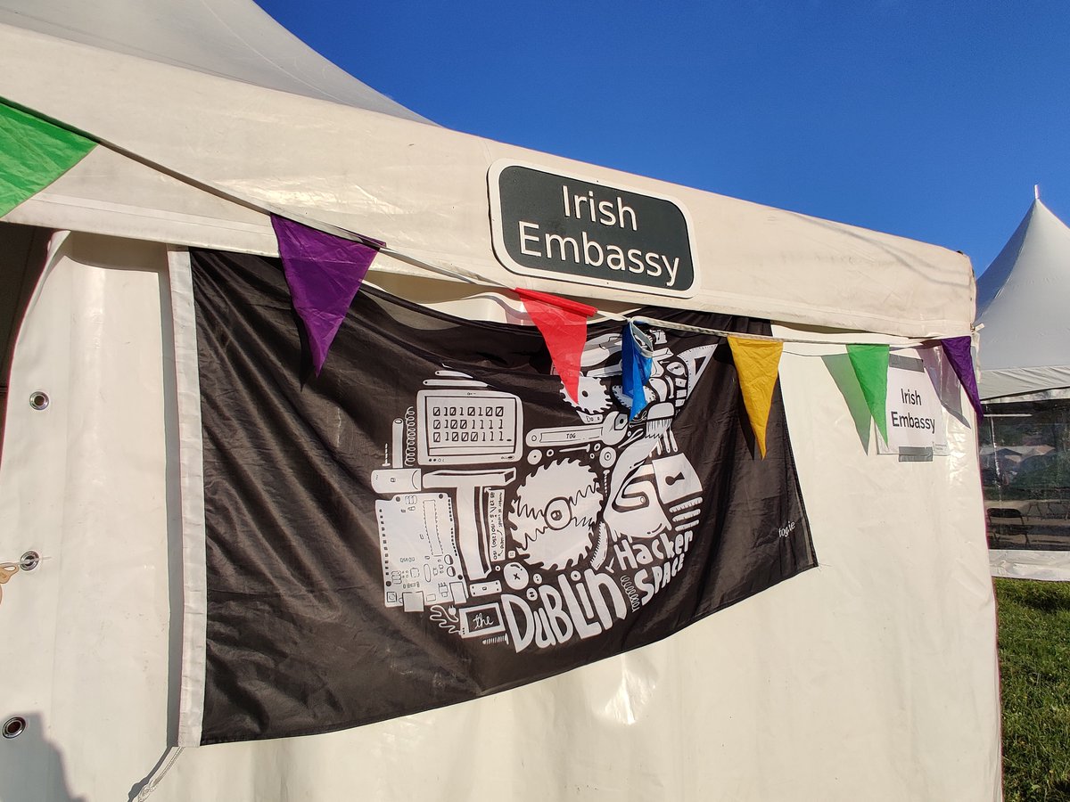 TOG_Dublin's tweet photo. We’re looking forward to heading to @emfcamp  this week!

TOG members and friends will once again be helping to run the Irish Embassy village, with workshops, hardware challenges, projects and plenty of tea.

https://t.co/eocsGQEpoO

#EMFCamp #Hackerspaces #Makers https://t.co/0K0bS5UJyb