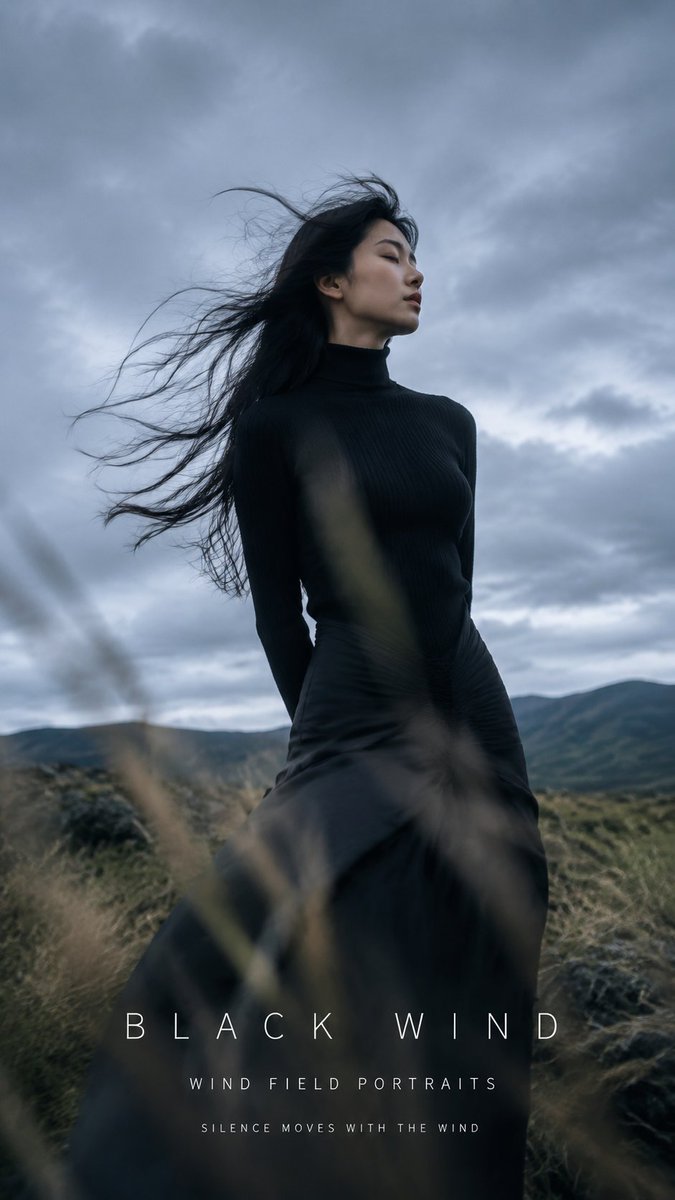 Black Wind Fashion Portrait