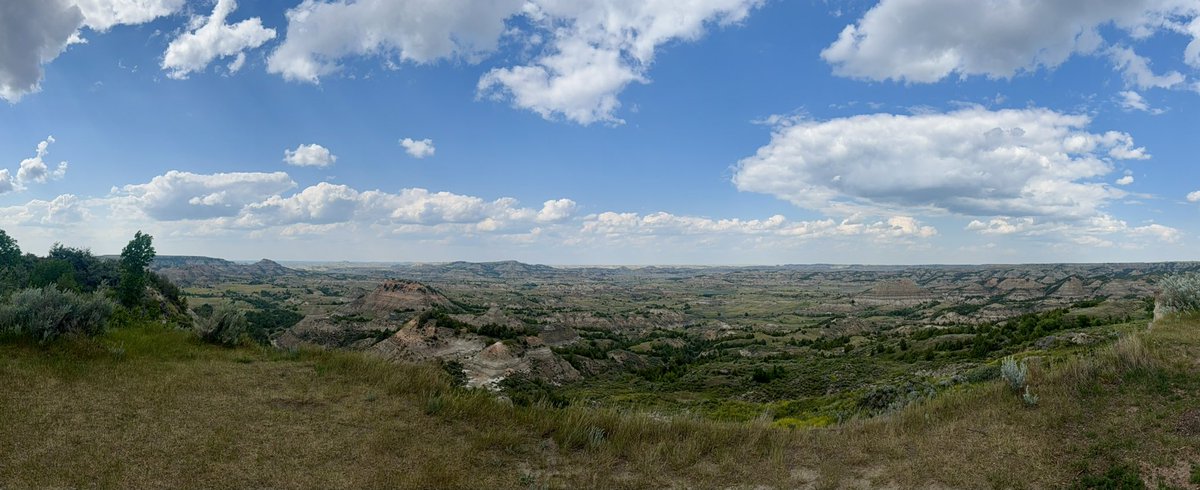 CharlotteD52769's tweet photo. Theodore Roosevelt NP! A pleasant surprise and rewarding hike! #TRNP #Hike #NorthDakota #pano @PanoPhotos https://t.co/EkahsFUBrd