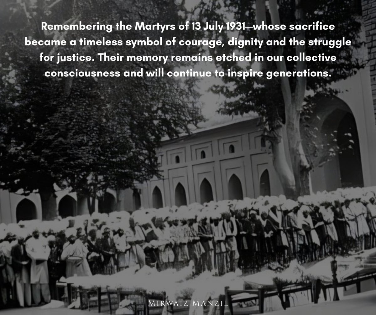 mirwaizmanzil's tweet photo. From the Archives | Remembering the Martyrs of 13 July 1931 https://t.co/NOzRqehl5P
