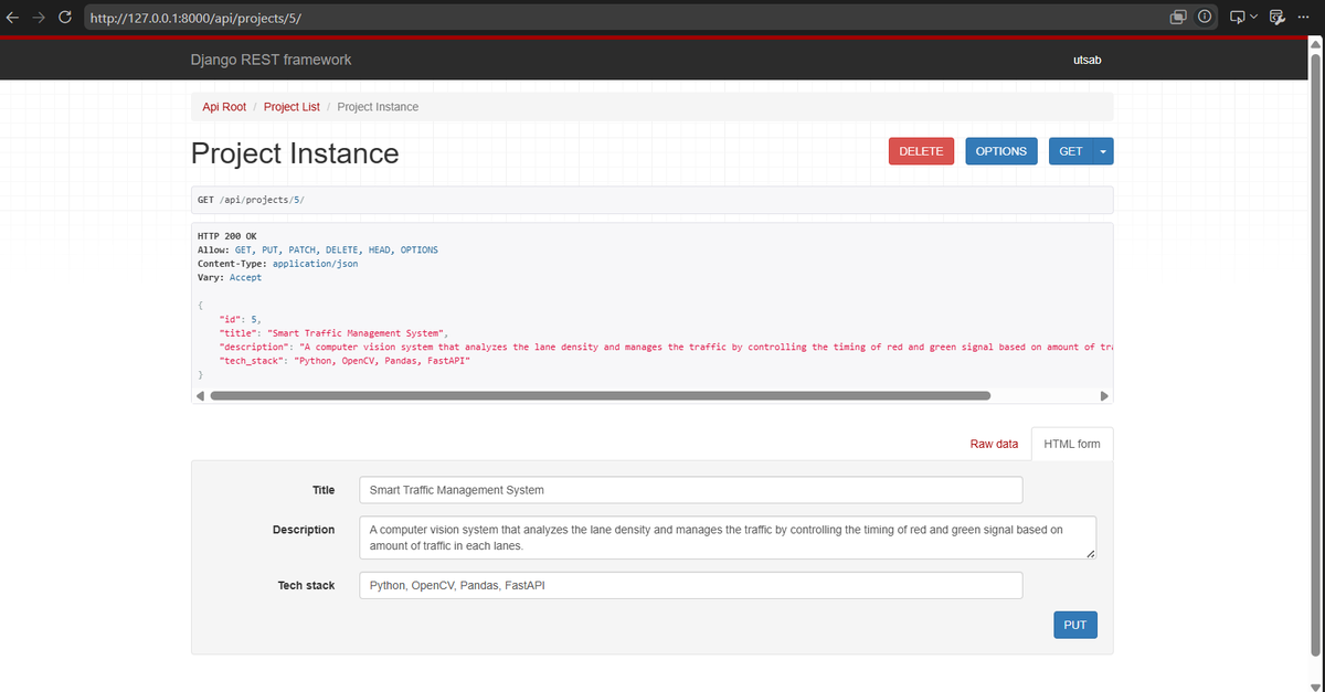 acharyautsab7's tweet photo. #LSPPDay43

Continued learning Django REST Framework.

✅ ModelViewSet
✅ DefaultRouter
✅ Automatic CRUD routing
✅ Cleaner and reusable API structure

@lftechnology
#60DaysOfLearning2026 #LearningWithLeapfrog https://t.co/RaxxFqzknG