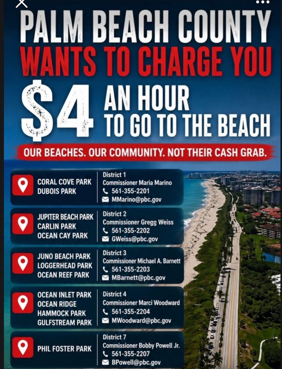 b1joe's tweet photo. @RonDeSantis WTH is #PalmBeachCounty thinking with this money grab? Cc @JayCollinsFL #JupiterFL #junobeach #loggerhead https://t.co/l6sUvXBhIg