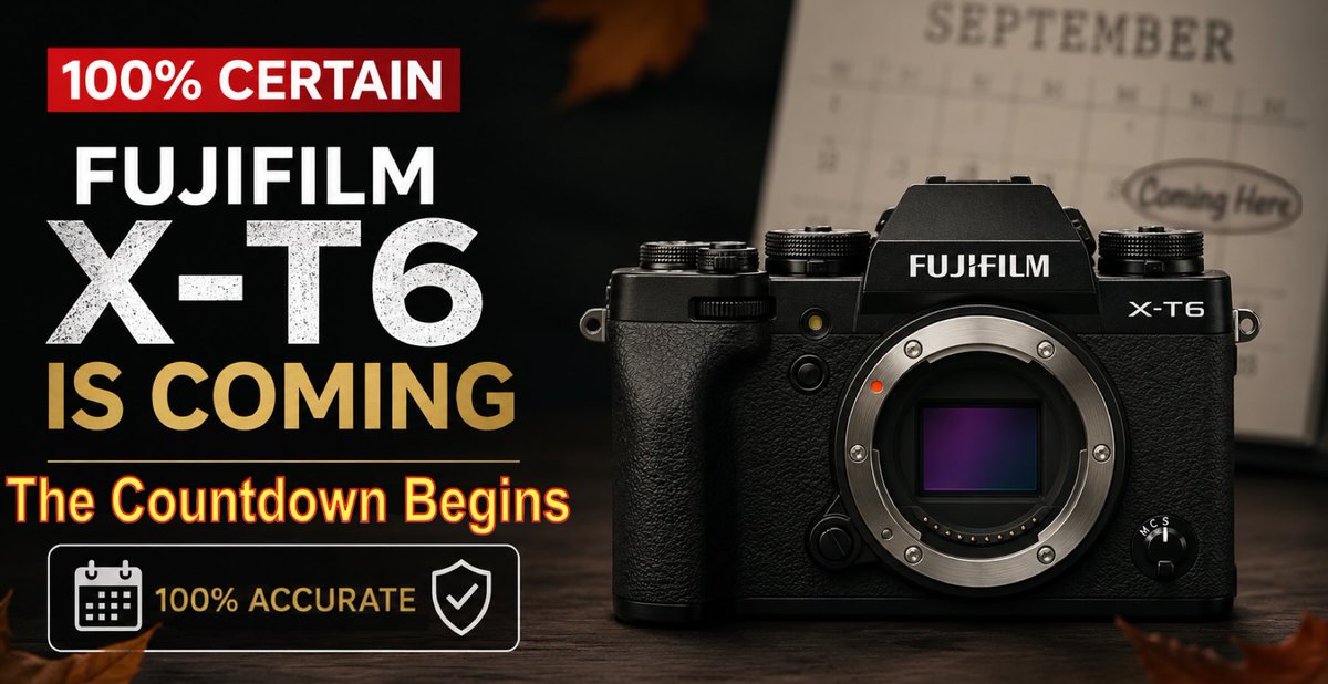 Fujirumors's tweet photo. Fujifilm X-T6 - This is the Announcement Week, and We Can Guess the Day Too
https://t.co/EPaUCu7oVR https://t.co/eQHSGbEpRr