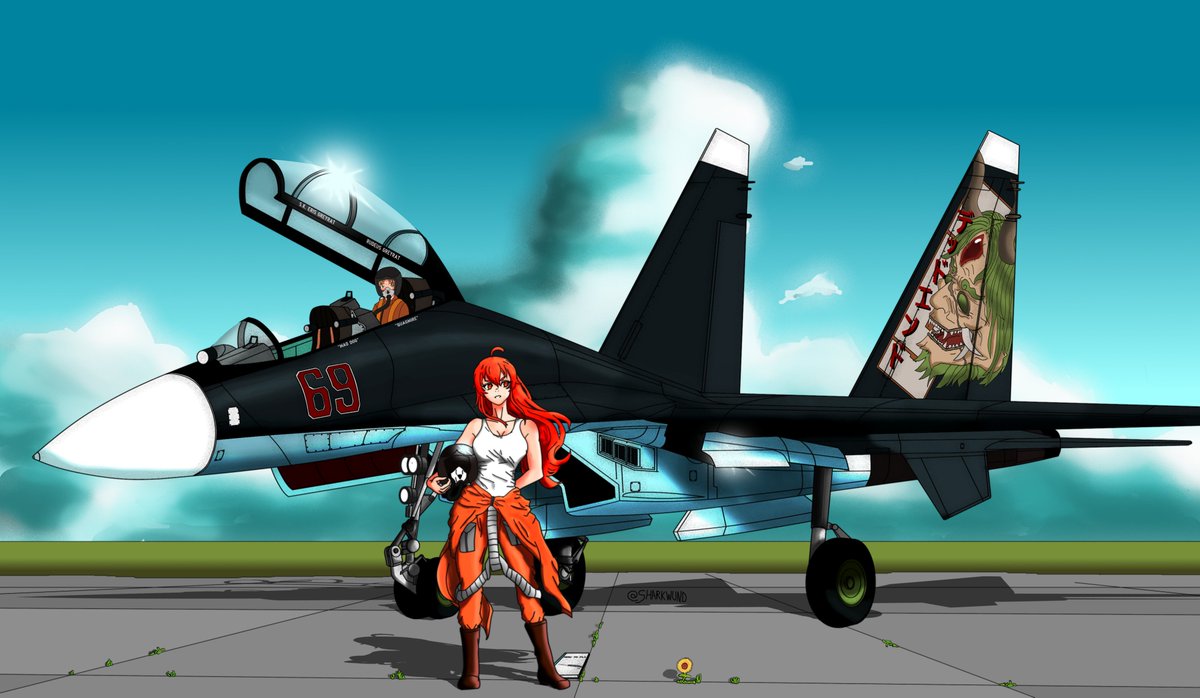 Sharkwund's tweet photo. Eris and Rudeus in a Su-27 - "Dead End" Fighter Group 
#MushokuTensei #無職転生 #無職転生FA https://t.co/UfwZUIZlFo