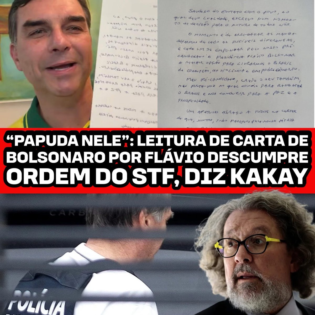 NestorCavalcan4's tweet photo. Tudo que Flávio Rachadinha quer, é que Xandão mande Bolsonaro de volta a prisão, ele terá assunto para a campanha toda. https://t.co/ONXy8E44dW