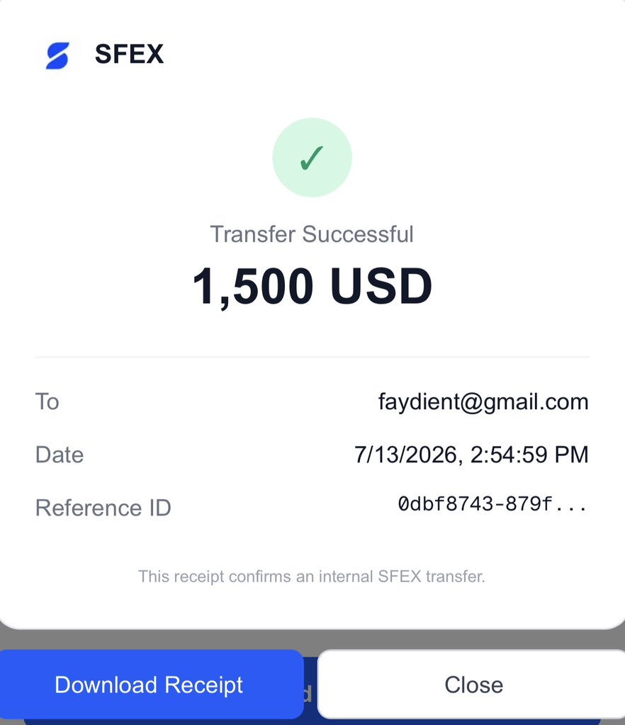 Sfex wallet tweet media