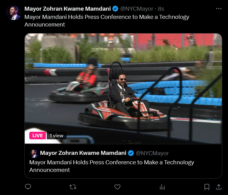 jaybeshoe's tweet photo. Mamdani is straight up dunking on us all at this point. https://t.co/8a3Un2eVmT