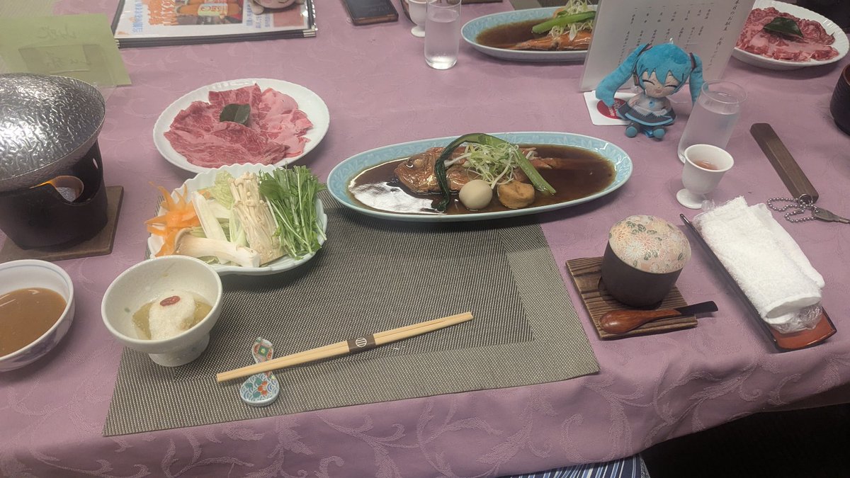 4U6U57's tweet photo. @neso_sti Dinner at Yasudaya Inn (I don't like raw fish)

#LoveLive #Aquors https://t.co/UNIIewiMml