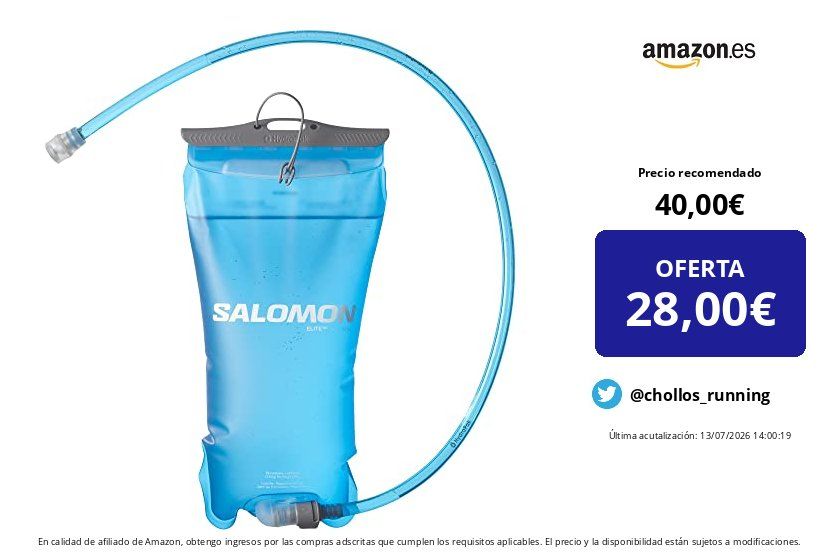 chollos_running's tweet photo. ❌ Precio recomendado: 40,00 € 
💶 OFERTA: 28,00 € (-30%)

✅ Cómpralo aquí 👉 https://t.co/OPBf37UTcn

Salomon Soft Reservoir 1.5l Accesorios de Hidratación Unisexo, Colocación corta por debajo del brazo, Comodidad, Fácil de usar,…

 #ultrarunner https://t.co/8bVUsdvWbe