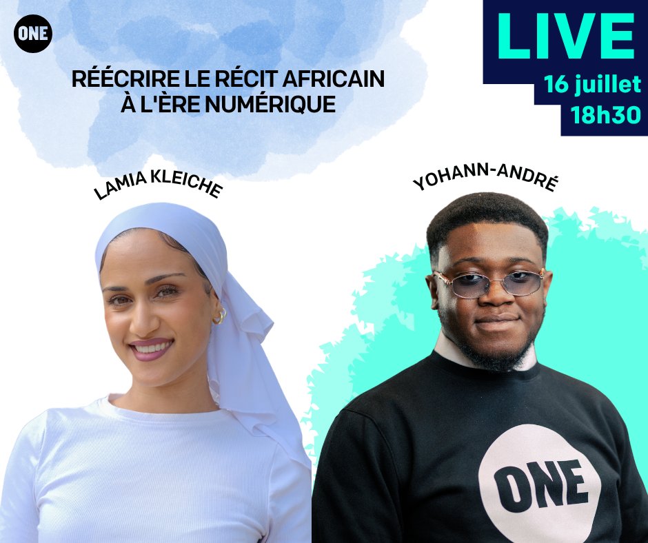 ONE_Fr's tweet photo. 📅 Ce jeudi 16 juillet à 18h30, Lamia Kleiche, journaliste et curatrice culturelle, sera en live avec notre jeune Ambassadeur Yohann-André pour échanger sur la diversité des récits et la représentation des cultures africaines.

Suivez @onefrance_ong sur Instagram 🔔 https://t.co/CEvsi7Cd4S