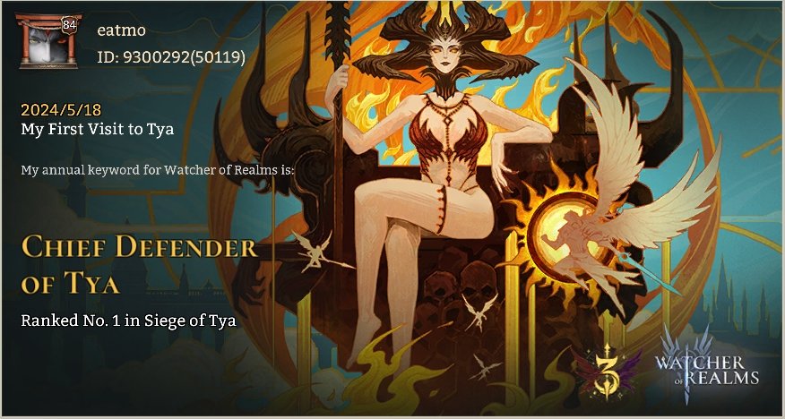 EatmoGamerz's tweet photo. Here is my Watcher of Realms annual keyword.
➤ Log in to the game to review your journey in Echoes of Time! During the Anniversary Celebration, over 130 summons, a Hero Reset Book, and many other rewards await you!
#WOR3Year #WatcherofRealms https://t.co/gZyZcLVUHI