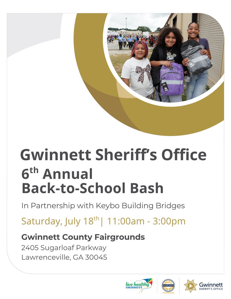 ElPatron967fm's tweet photo. 🎒 ¡Únete a nosotros en la 6ª Fiesta Anual de Regreso a Clases de la Oficina del Sheriff de Gwinnett el 18 de julio en el Recinto Ferial del Condado de Gwinnett!  Impulsado por @kroger   Delivery – FRESCO entregado a tu puerta. https://t.co/QF5UW3RTa6