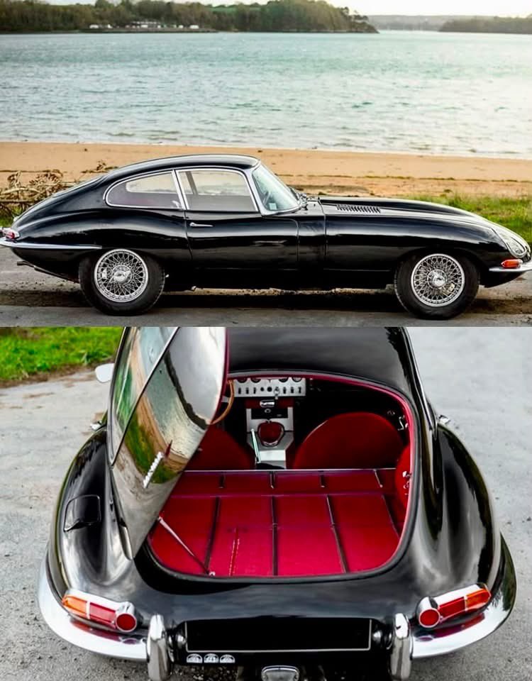 JagmansM's tweet photo. The iconic side-opening rear hatch is such an elegant, unique touch on this Jaguar E-Type coupe. https://t.co/08vRiEUH8Z