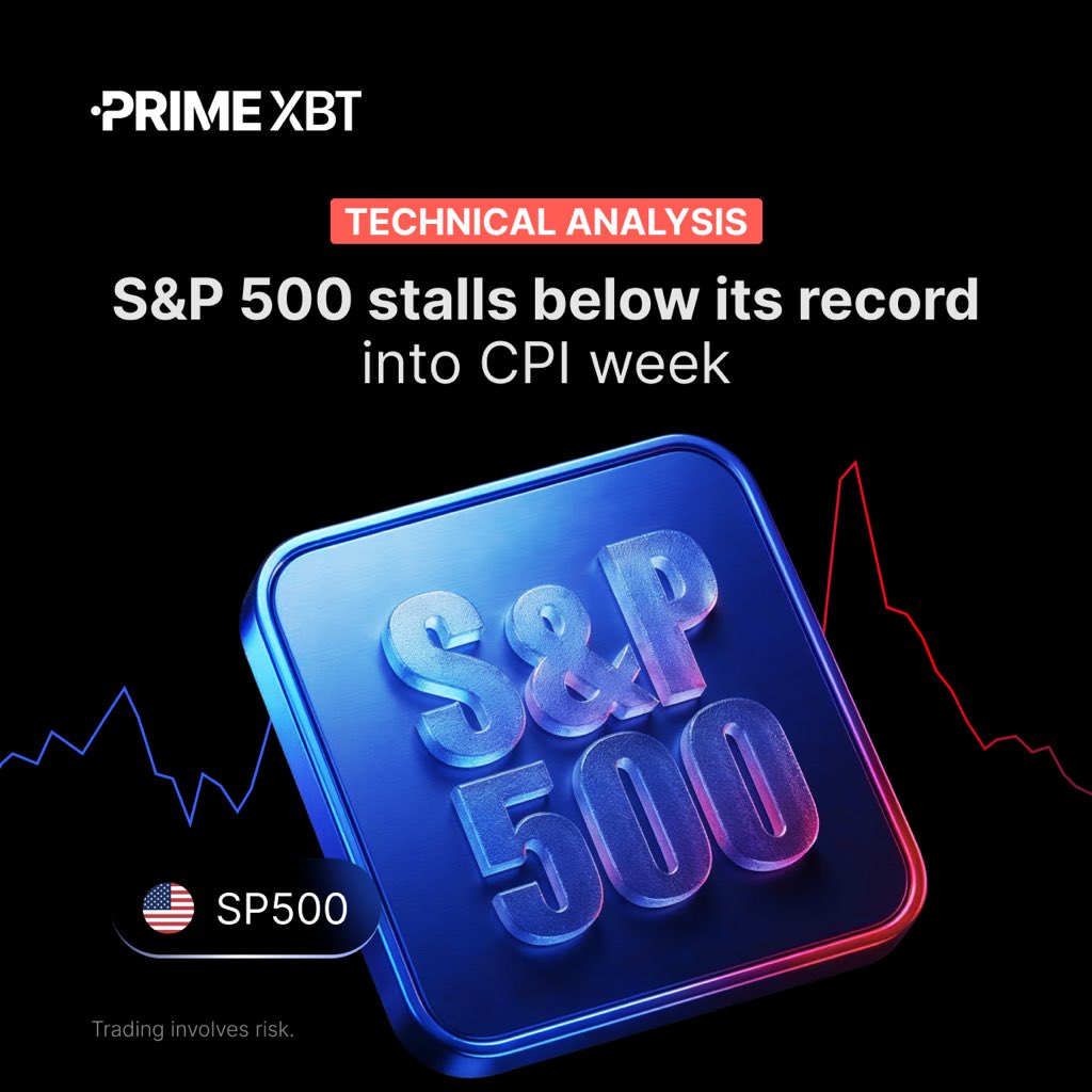 PrimeXBTSA's tweet photo. 🇺🇸 The #SP500 remains capped below all-time highs as geopolitical risks &amp; economic events dominate sentiment.

Price is consolidating beneath resistance, setting the stage for a potential breakout.

👉🏼 Read more: https://t.co/A1qoD8QNUY

#PrimeXBT #TradFi https://t.co/M9Qjx8QphG