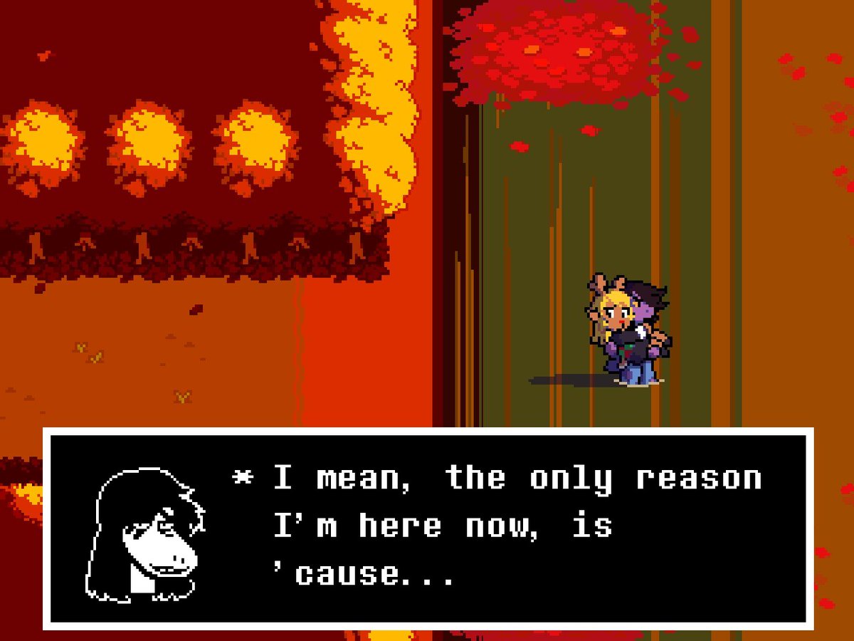 sus_gaster's tweet photo. i wonder what Susie was about to say here........  #deltarune #deltarunechapter5ㅤㅤㅤ https://t.co/hhszE5lnEY