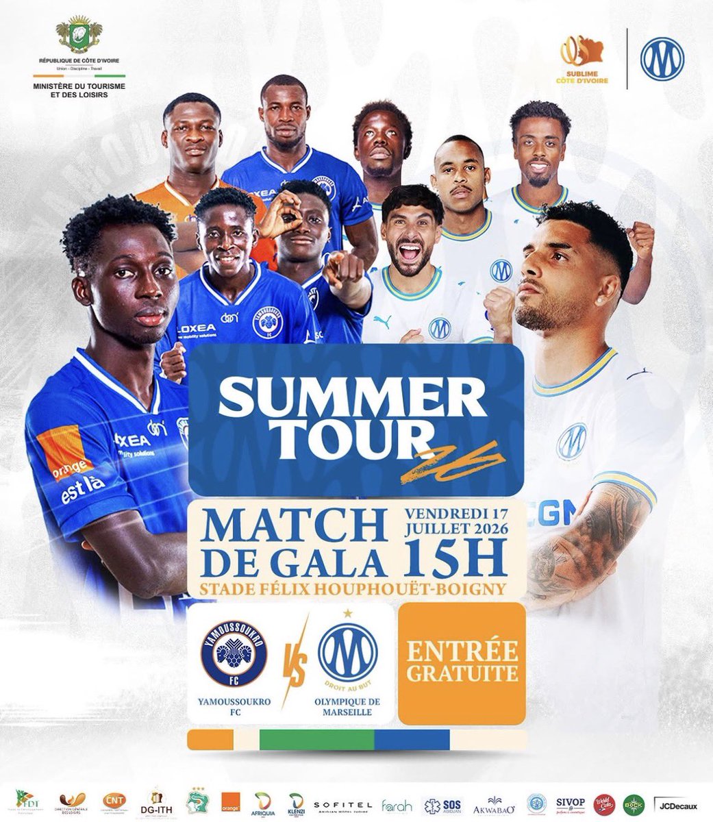 AllezCiel's tweet photo. 【𝗥𝗲𝗺𝗶𝗻𝗱】
OM今シーズン初のPSM
「Sublime Côte d’Ivoire」プロジェクトの集大成になるだろう首都クラブとの対戦
そろそろOM成分が足りなくなってきた方も多いでしょう

🆚:Yamoussoukro FC 🇨🇮
🏟:Houphouët-Boigny Stadium(Abidjan🇨🇮)
⏰:日本時間 7/18(土) 0:00 キックオフ
📺:Twitch https://t.co/2MUGao2vZC