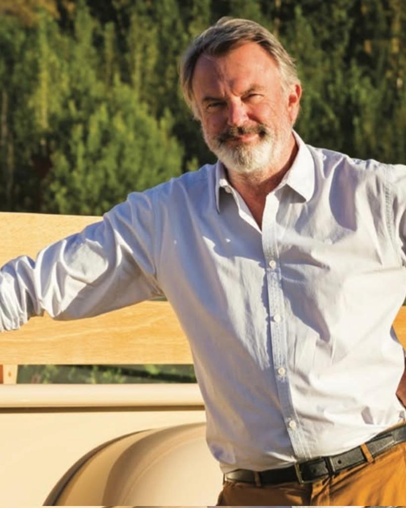 AzPetrich's tweet photo. Sam Neil ran a sustainable farm where he raised rescue animals &amp; planted native plants. 

He advocated for endangered species, fought against destructive  mining projects &amp; committed to farming without chemicals because "the future of the planet depends on our stewardship. RIP. https://t.co/DU83l0cNYf