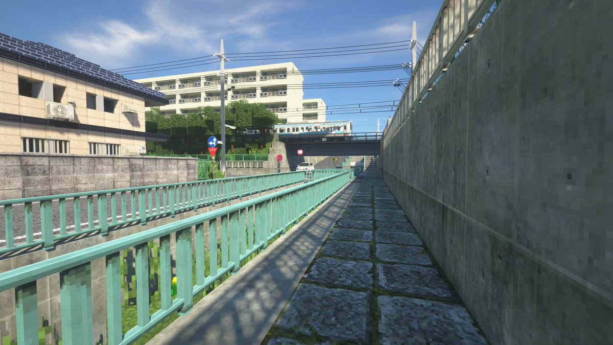 KinuTofu0102's tweet photo. 町並み #minecraft #minecraft建築コミュ #RealTrainMod #RTM_SS https://t.co/IrzhtykvjN