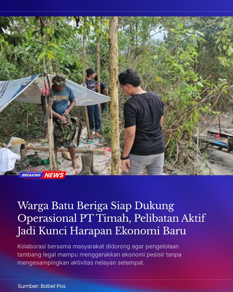 beritabanjarr's tweet photo. Sejumlah warga Batu Beriga menyampaikan dukungan terhadap operasional PT Timah dengan harapan dapat membuka peluang ekonomi baru melalui pengelolaan tambang yang legal dan melibatkan masyarakat sekitar. #bangkabelitung #pttimah #timahfu #BabelMaju #EkonomiDaerah https://t.co/2x1ro4fHVa