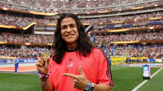 barstoolsports's tweet photo. Dani Rojas from 'Ted Lasso' is officially a pro soccer player in the US, gets a yellow card right after subbing on during his first game https://t.co/Xc4iwxdljU
