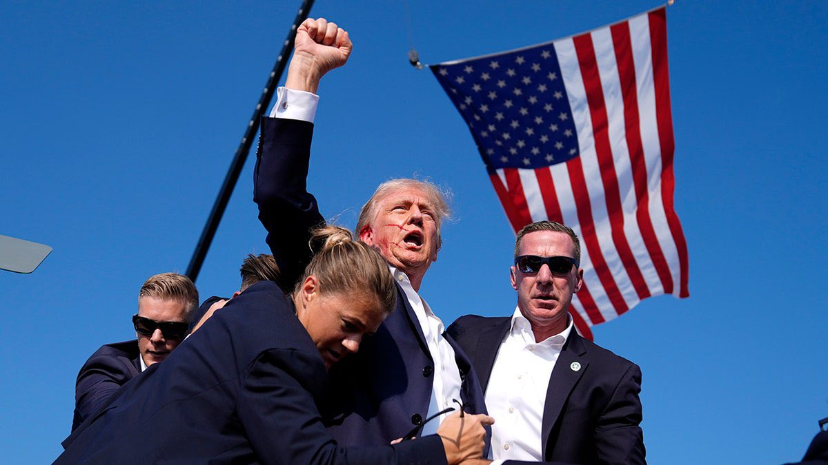 Outkick's tweet photo. Two years ago today, an assassination attempt on President Trump's life unfolded during a campaign rally in Butler, Pennsylvania.

It was unsuccessful.

FIGHT 🇺🇸 https://t.co/6aI4juSYeM