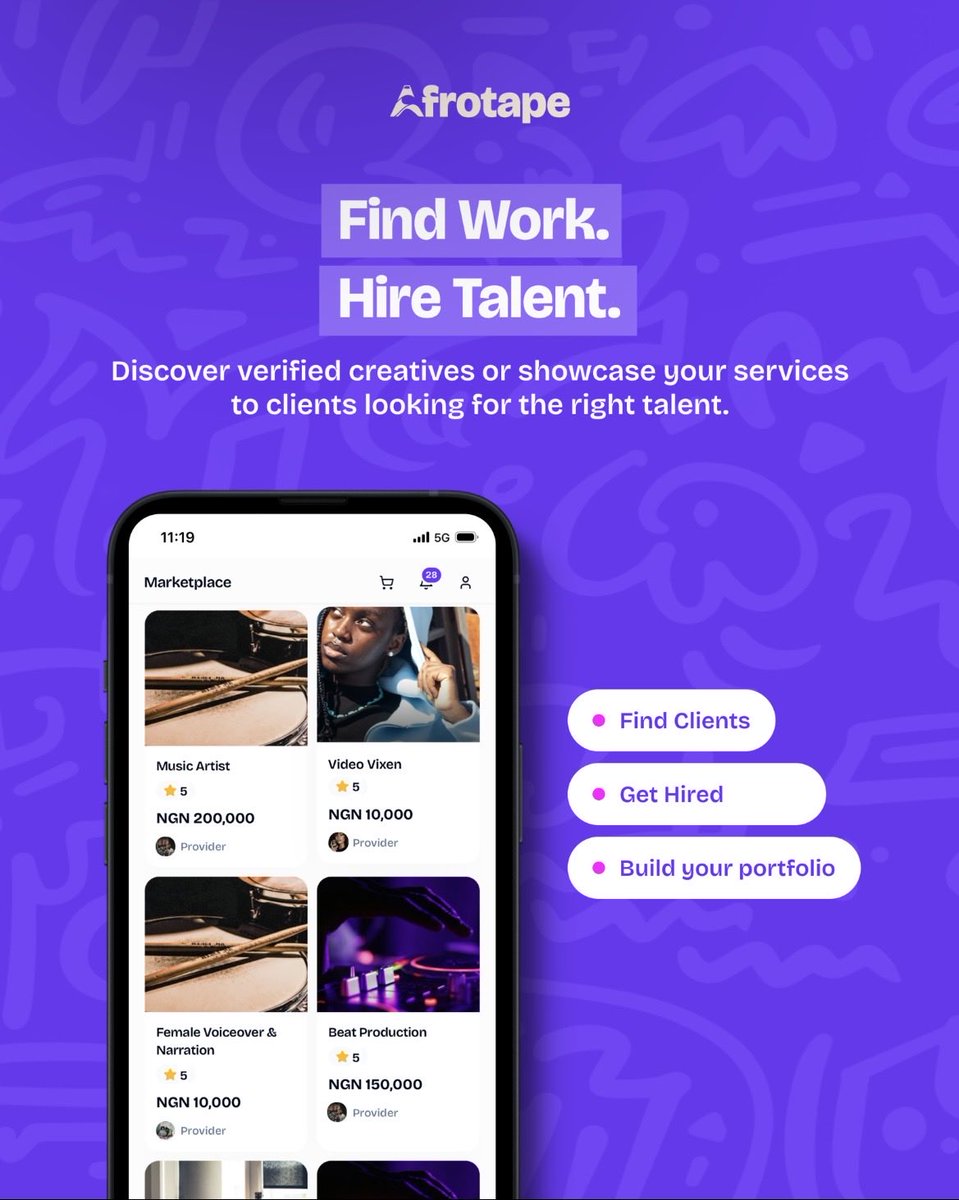 afrotape_app's tweet photo. Your next opportunity starts here. 🚀

Create. Collaborate. Get discovered. Get paid.

Join a growing community of creatives building the future together.

📲 Download AFROTAPE today on the App Store and Google Play. https://t.co/cljEwGRQzs