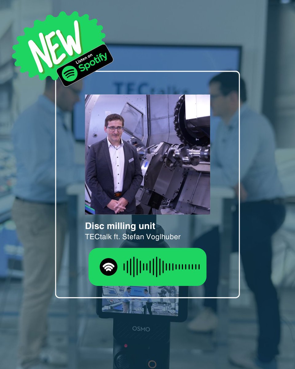 WFLMillturn's tweet photo. 🎙️ We're now on Spotify!
Join Stefan Voglhuber, Project Engineer at WFL, as he takes you behind the scenes of our innovative Disc Milling Unit. Tune in: https://t.co/08dXL4uX1U

#WFL #MILLTURN #spotify #tectalk #discmillingunit https://t.co/vC9m3FOnt9