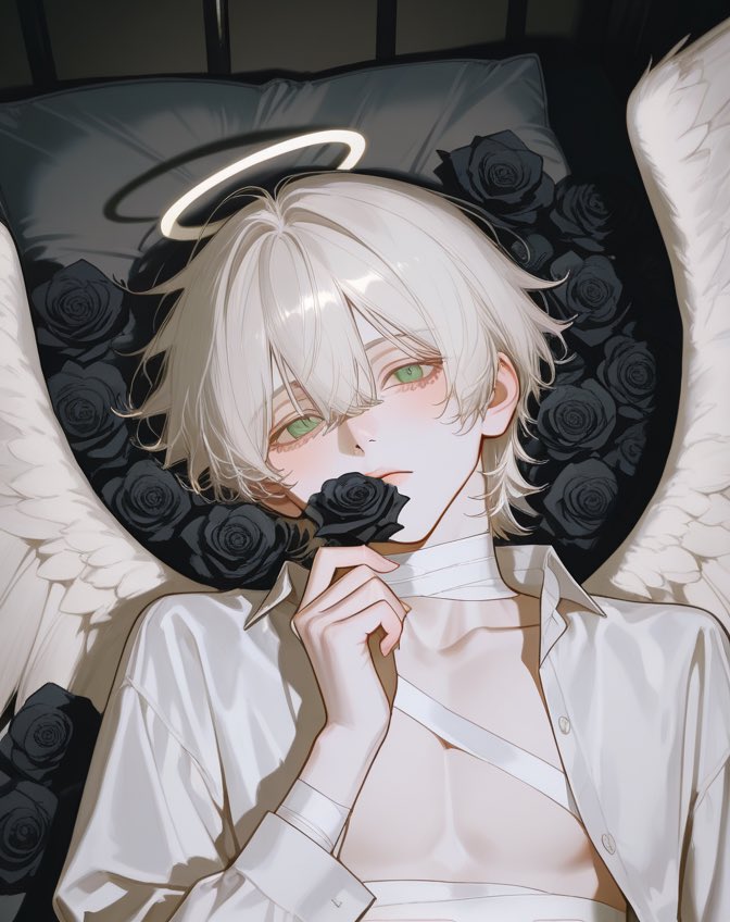 Ret_End01's tweet photo. 自機くん🪽🖤🥀 https://t.co/gLdzP7NCp4